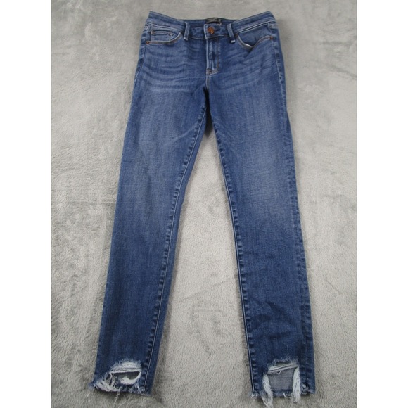 Abercrombie & Fitch Denim - Abercrombie Fitch Jeans Womens 4 Blue Denim Low Rise Ankle Pockets‎ Frayed